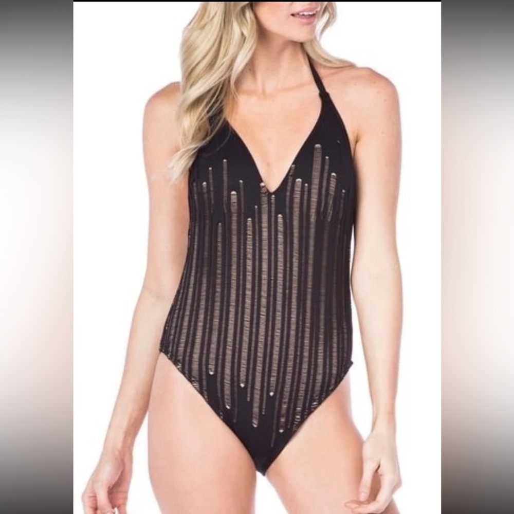 Super rare and unique “Run For It” Plunge Kenneth Cole swim piece EUC - Picture 4 of 14